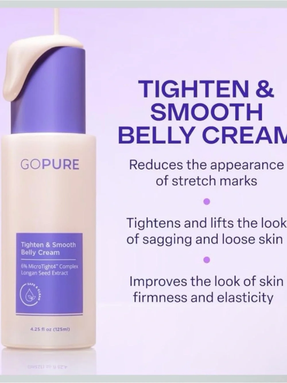 GOPURE Tighten & Smooth Belly Cream ~ Exp 12/2027 ~ New / Sealed